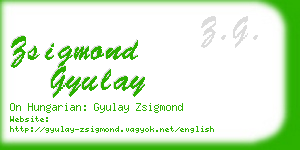 zsigmond gyulay business card
